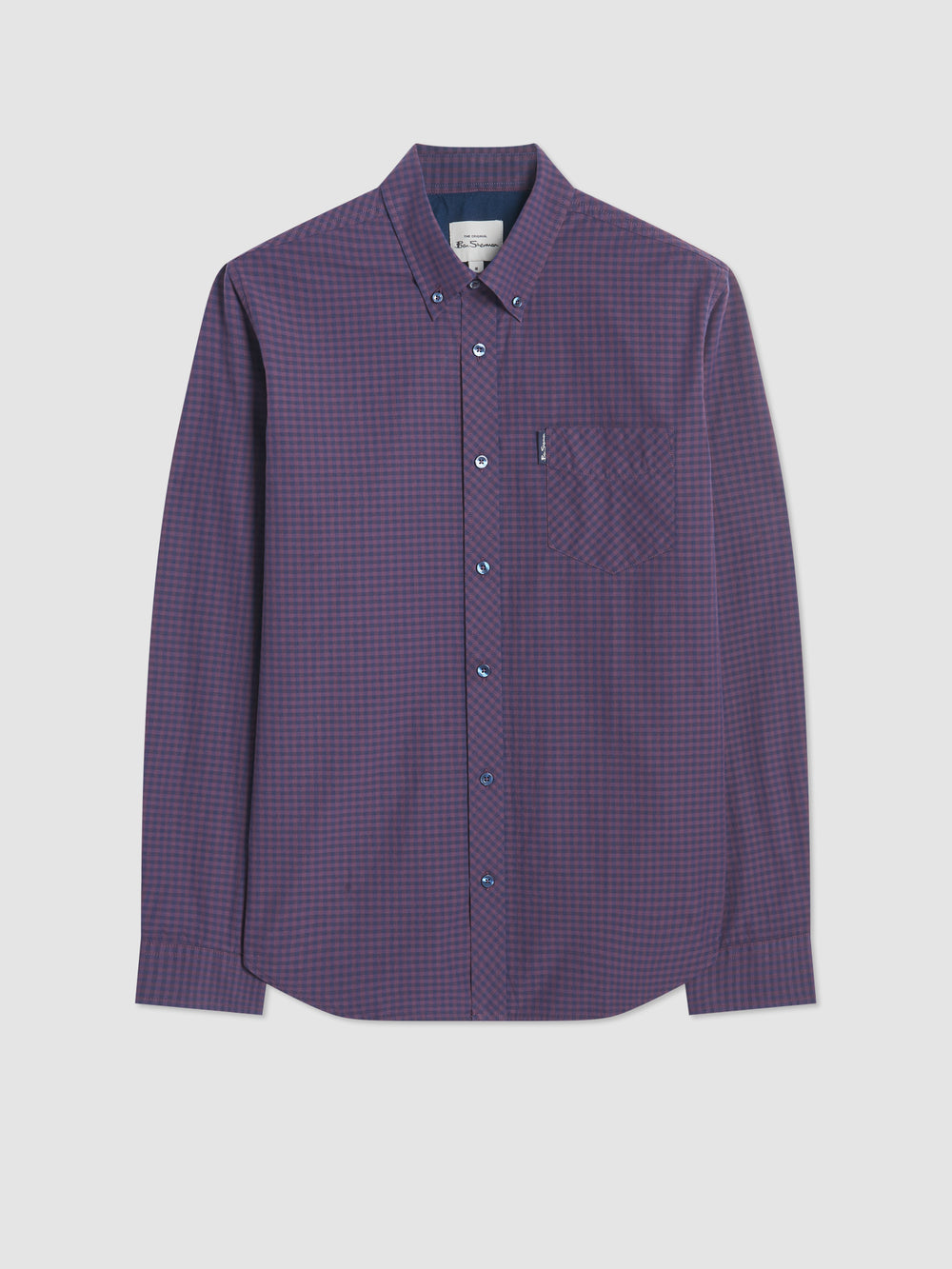 Chemises Ben Sherman Signature Gingham Long-Sleeve Violette | OCV-85575130